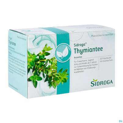 Sie sehen eine Packung Sidroga Tee Doppelkammerbeutel Thymian 20st, Produktbild: 02 Sidroga Tee Doppelkammerbeutel Thymian 20st, A-Nr.: 2429351 - 02
