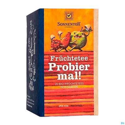 Sie sehen eine Packung Sonnentor Fruechtetee/bio Probier Mal 02661 20st, Produktbild: 05 Sonnentor Fruechtetee/bio Probier Mal 02661 20st, A-Nr.: 4388490 - 05