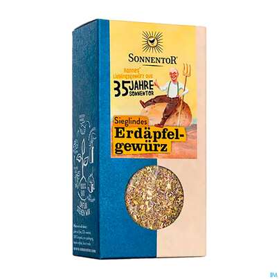 Sie sehen eine Packung Sonnentor Sieglindes Erdaepfelgewuerz Bio Packung 00677 25g, Produktbild: 04 Sonnentor Sieglindes Erdaepfelgewuerz Bio Packung 00677 25g, A-Nr.: 5477155 - 04