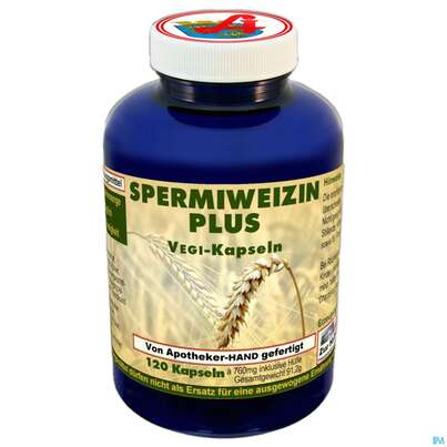 Sie sehen eine Packung Spermiweizen Plus Kapseln 120st, Produktbild: 04 Spermiweizen Plus Kapseln 120st, A-Nr.: 5200407 - 04
