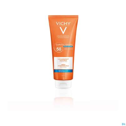 Sie sehen eine Packung Sonnenprodukte Vichy Ideal Soleil Familienmilch Lsf 50 300ml, Produktbild: 01 Sonnenprodukte Vichy Ideal Soleil Familienmilch Lsf 50 300ml, A-Nr.: 3813790 - 01