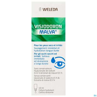 Sie sehen eine Packung Augentropfen Visiodoron Malva 10ml, Produktbild: 01 Augentropfen Visiodoron Malva 10ml, A-Nr.: 5464460 - 01