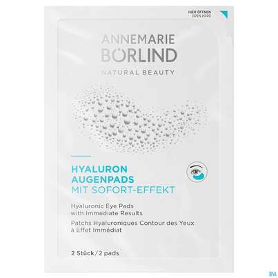 Sie sehen eine Packung Boerlind Hyaluron Augenpads Sofort Effekt 6 Stueck 898 1pk, Produktbild: 02 Boerlind Hyaluron Augenpads Sofort Effekt 6 Stueck 898 1pk, A-Nr.: 4558118 - 02