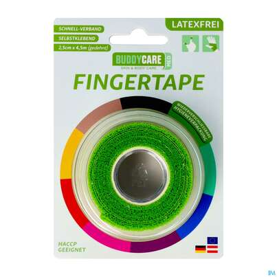 Sie sehen eine Packung Tape Buddycare Med Finger Latexfrei Flexibel Kohaesiv. 2,5cmx 4,5m Grassgruen 1st, Produktbild: 02 Tape Buddycare Med Finger Latexfrei Flexibel Kohaesiv. 2,5cmx 4,5m Grassgruen 1st, A-Nr.: 4781164 - 02