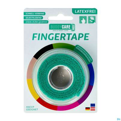 Sie sehen eine Packung Tape Buddycare Med Finger Latexfrei Flexibel Kohaesiv. 2,5cmx 4,5m Gruen 1st, Produktbild: 02 Tape Buddycare Med Finger Latexfrei Flexibel Kohaesiv. 2,5cmx 4,5m Gruen 1st, A-Nr.: 4781141 - 02