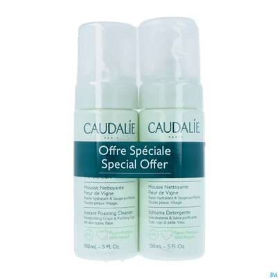 Sie sehen eine Packung Caudalie Vinoclean Reinigungsschaum Duo 2st, Produktbild: 02 Caudalie Vinoclean Reinigungsschaum Duo 2st, A-Nr.: 5726865 - 02