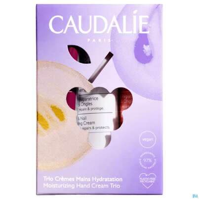 Sie sehen eine Packung Caudalie Xmas Handcreme Trio 90ml, Produktbild: 02 Caudalie Xmas Handcreme Trio 90ml, A-Nr.: 5761867 - 02
