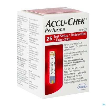 Sie sehen eine Packung Diagnostika U.zubehoer Accu-chek -roche Diabetes Performa Glucose Str. 25st, Produktbild: 02 Diagnostika U.zubehoer Accu-chek -roche Diabetes Performa Glucose Str. 25st, A-Nr.: 3617480 - 02