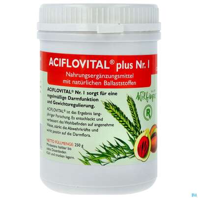 Sie sehen eine Packung Aciflovital Plus Nr 1 Ds 250g, Produktbild: 01 Aciflovital Plus Nr 1 Ds 250g, A-Nr.: 2661852 - 01