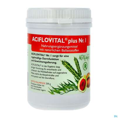 Sie sehen eine Packung Aciflovital Plus Nr 1 Ds 250g, Produktbild: 02 Aciflovital Plus Nr 1 Ds 250g, A-Nr.: 2661852 - 02