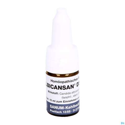 Sie sehen eine Packung Albicansan D 5 Tropfen 10ml, Produktbild: 06 Albicansan D 5 Tropfen 10ml, A-Nr.: 2157438 - 06