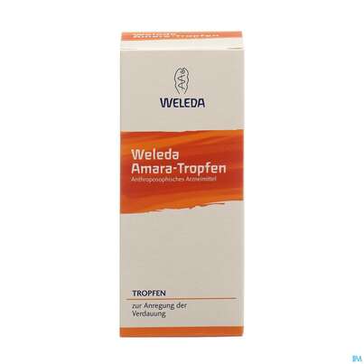 Sie sehen eine Packung Amara Tropfen Weleda 50ml, Produktbild: 01 Amara Tropfen Weleda 50ml, A-Nr.: 0502256 - 01