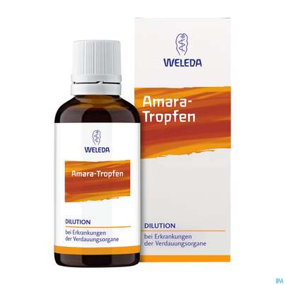 Sie sehen eine Packung Amara Tropfen Weleda 50ml, Produktbild: 04 Amara Tropfen Weleda 50ml, A-Nr.: 0502256 - 04