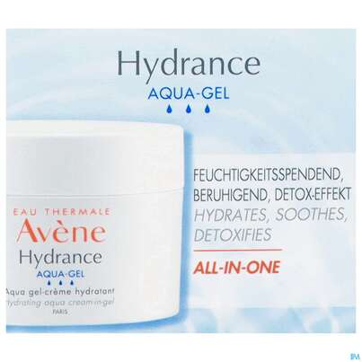 Sie sehen eine Packung Avene Hydrance Aqua Gel 50ml, Produktbild: 01 Avene Hydrance Aqua Gel 50ml, A-Nr.: 5179021 - 01
