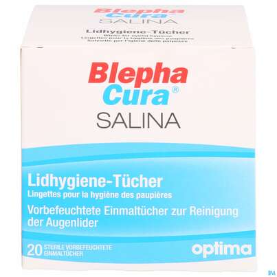 Sie sehen eine Packung Blephacura Salina Lidhygiene 20st, Produktbild: 01 Blephacura Salina Lidhygiene 20st, A-Nr.: 4605237 - 01