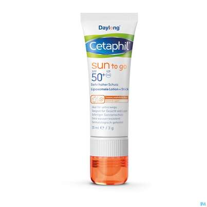 Sie sehen eine Packung Sonnenprodukte Cetaphil Sun Daylong Liposomale Lotion Stick Sun To Go Sfp50+ 20ml, Produktbild: 06 Sonnenprodukte Cetaphil Sun Daylong Liposomale Lotion Stick Sun To Go Sfp50+ 20ml, A-Nr.: 5192599 - 06