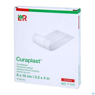 Sie sehen eine Packung Wundpflaster Curaplast/sensitiv Wundschnellverband Elastisch 1mx 8cm 1st, Produktbild: 02 Wundpflaster Curaplast/sensitiv Wundschnellverband Elastisch 1mx 8cm 1st, A-Nr.: 2279897 - 02