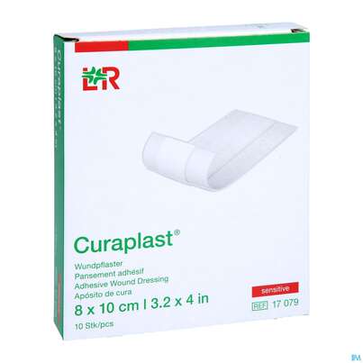 Sie sehen eine Packung Wundpflaster Curaplast/sensitiv Wundschnellverband Elastisch 1mx 8cm 1st, Produktbild: 03 Wundpflaster Curaplast/sensitiv Wundschnellverband Elastisch 1mx 8cm 1st, A-Nr.: 2279897 - 03