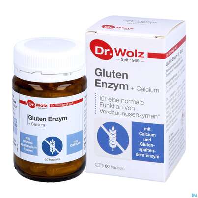 Sie sehen eine Packung Dr.wolz Gluten Enzym +calcium Kapseln 60522 60st, Produktbild: 05 Dr.wolz Gluten Enzym +calcium Kapseln 60522 60st, A-Nr.: 4828285 - 05