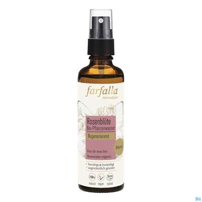 Sie sehen eine Packung Farfalla Pflanzenwasser/bio Regenerierend Rosenblueten 75ml, Produktbild: 02 Farfalla Pflanzenwasser/bio Regenerierend Rosenblueten 75ml, A-Nr.: 4860774 - 02
