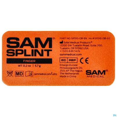 Sie sehen eine Packung Fingerschiene Sam Splint Alu Formbar 9,5x 4,5cm S 005 1st, Produktbild: 01 Fingerschiene Sam Splint Alu Formbar 9,5x 4,5cm S 005 1st, A-Nr.: 2862065 - 01