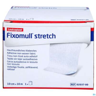 Sie sehen eine Packung Fixierbinden Fixomull/stretch/leukopl. Fixierverband 10mx10cm 7999202 1st, Produktbild: 01 Fixierbinden Fixomull/stretch/leukopl. Fixierverband 10mx10cm 7999202 1st, A-Nr.: 4746759 - 01