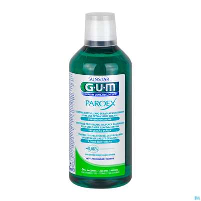 Sie sehen eine Packung Mundwasser/spuelung Gum Mundspuelung Paroex Chx O.alk 0,06% Langzeitpflege 1702 500ml, Produktbild: 05 Mundwasser/spuelung Gum Mundspuelung Paroex Chx O.alk 0,06% Langzeitpflege 1702 500ml, A-Nr.: 3190202 - 05