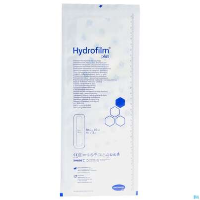 Sie sehen eine Packung Wundverband Hydrofilm/plus 10x 30cm 1st, Produktbild: 01 Wundverband Hydrofilm/plus 10x 30cm 1st, A-Nr.: 4261878 - 01