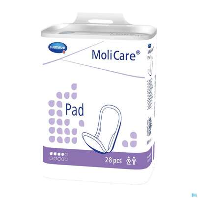 Sie sehen eine Packung Inkontinenz Molicare Pad Tropfen 4 28st, Produktbild: 01 Inkontinenz Molicare Pad Tropfen 4 28st, A-Nr.: 4918717 - 01