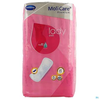 Sie sehen eine Packung Inkontinenz Molicare Premium/lady Pad Tropfen 1,5 14st, Produktbild: 01 Inkontinenz Molicare Premium/lady Pad Tropfen 1,5 14st, A-Nr.: 4918597 - 01