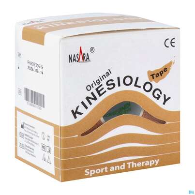Sie sehen eine Packung Tape Kinesio/original Nasara 5mx 5cm Beige 1st, Produktbild: 02 Tape Kinesio/original Nasara 5mx 5cm Beige 1st, A-Nr.: 4127134 - 02