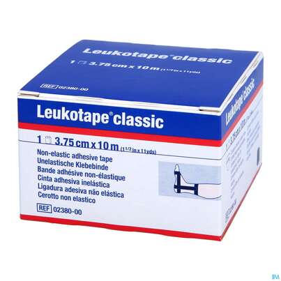Sie sehen eine Packung Tape Leukotape Classic 10mx 3,75cm Schwarz 1st, Produktbild: 02 Tape Leukotape Classic 10mx 3,75cm Schwarz 1st, A-Nr.: 2743001 - 02