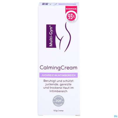 Sie sehen eine Packung Multi-gyn Calmingcream 50g, Produktbild: 01 Multi-gyn Calmingcream 50g, A-Nr.: 5479817 - 01