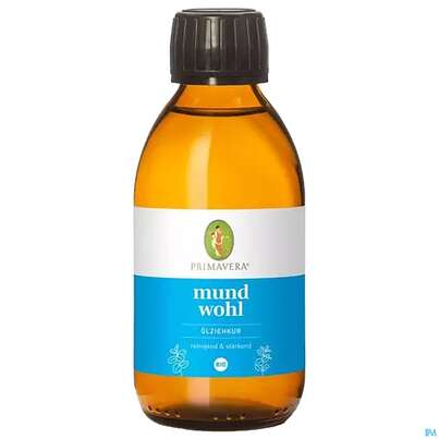 Sie sehen eine Packung Primavera Mundwohl Oelziehkur Bio 200ml, Produktbild: 02 Primavera Mundwohl Oelziehkur Bio 200ml, A-Nr.: 5430171 - 02
