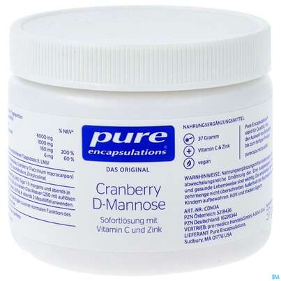 Sie sehen eine Packung Pure Encapsulations Cranberry D-mannose 37g, Produktbild: 03 Pure Encapsulations Cranberry D-mannose 37g, A-Nr.: 5218436 - 03