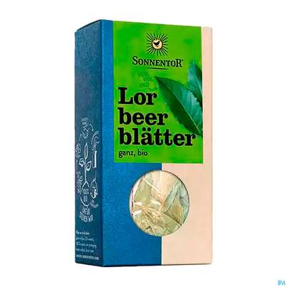 Sie sehen eine Packung Sonnentor Bio Lorbeerblaetter Ganz 00335 10g, Produktbild: 03 Sonnentor Bio Lorbeerblaetter Ganz 00335 10g, A-Nr.: 3740252 - 03