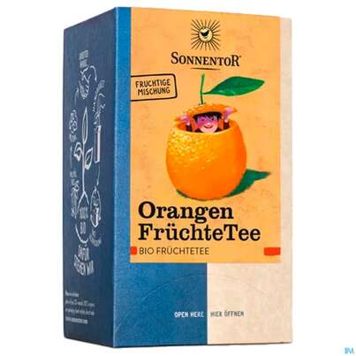 Sie sehen eine Packung Sonnentor Doppelkammerbeutel/bio Orangenfruechtetee 32,4g 02309 18st, Produktbild: 03 Sonnentor Doppelkammerbeutel/bio Orangenfruechtetee 32,4g 02309 18st, A-Nr.: 5804915 - 03