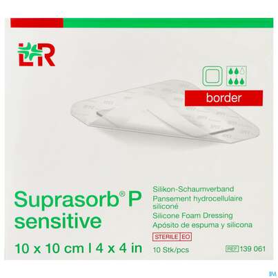 Sie sehen eine Packung Suprasorb/p Sen B 10x10cm 10st, Produktbild: 02 Suprasorb/p Sen B 10x10cm 10st, A-Nr.: 5136075 - 02