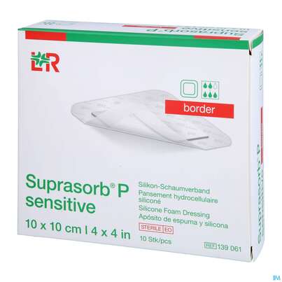 Sie sehen eine Packung Suprasorb/p Sen B 10x10cm 10st, Produktbild: 04 Suprasorb/p Sen B 10x10cm 10st, A-Nr.: 5136075 - 04