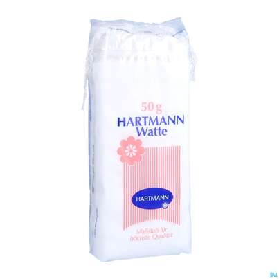 Sie sehen eine Packung Verbandwatte Baumwolle/100% -hartmann 50g, Produktbild: 02 Verbandwatte Baumwolle/100% -hartmann 50g, A-Nr.: 0691926 - 02
