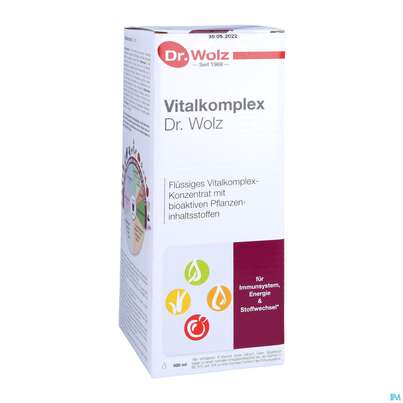 Sie sehen eine Packung Vitalkomplex Dr.wolz Vitalstoff Konzentrat Nr 60545 500ml, Produktbild: 05 Vitalkomplex Dr.wolz Vitalstoff Konzentrat Nr 60545 500ml, A-Nr.: 4297729 - 05