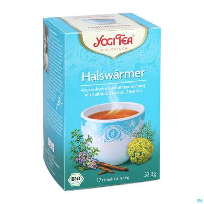 Sie sehen eine Packung Yogi Tea Bio Halswaermer 32,3g 17st, Produktbild: 05 Yogi Tea Bio Halswaermer 32,3g 17st, A-Nr.: 5749984 - 05