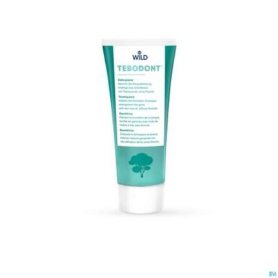 Sie sehen eine Packung Zahnpaste Tebodont (ohne Fluorid) 75ml, Produktbild: 02 Zahnpaste Tebodont (ohne Fluorid) 75ml, A-Nr.: 3090104 - 02