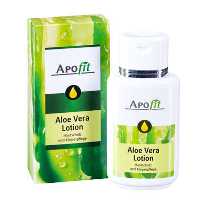 Sie sehen eine Packung APOfit Aloe Vera Lotion 200ml, Produktbild: 01 APOfit Aloe Vera Lotion 200ml, A-Nr.: 5649834 - 01