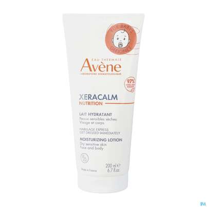 Sie sehen eine Packung Avene Xeracalm Nutrition Pflegemilch 200ml, Produktbild: 02 Avene Xeracalm Nutrition Pflegemilch 200ml, A-Nr.: 5744840 - 02