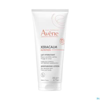 Sie sehen eine Packung Avene Xeracalm Nutrition Pflegemilch 200ml, Produktbild: 03 Avene Xeracalm Nutrition Pflegemilch 200ml, A-Nr.: 5744840 - 03