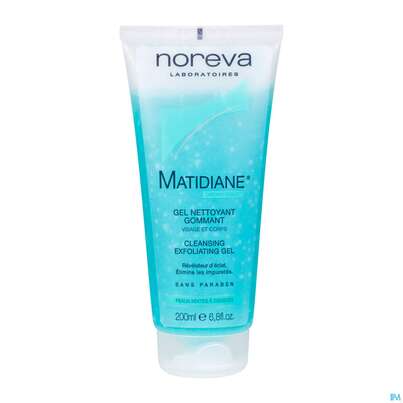 Sie sehen eine Packung Noreva Matidiane Reinigungsgel 200ml, Produktbild: 04 Noreva Matidiane Reinigungsgel 200ml, A-Nr.: 3473006 - 04