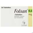 Folsan Tabl 0,4mg 50st, A-Nr.: 2423242 - 01