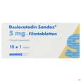 Sie sehen eine Packung Desloratadin-Sandoz Filmtabl 5mg 10st, Produktbild: 01 Desloratadin-Sandoz Filmtabl 5mg 10st, A-Nr.: 3909900 - 01