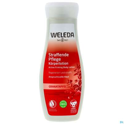 Sie sehen eine Packung Weleda Granatapfel Straffende Pflege Koerperlotion 200ml, Produktbild: 01 Weleda Granatapfel Straffende Pflege Koerperlotion 200ml, A-Nr.: 3694983 - 01